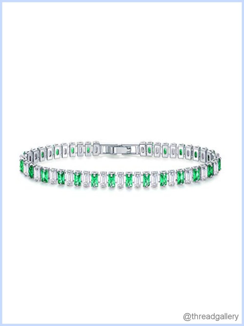Adjustable Tennis Bracelet 14K White Gold Plated Brass Cubic Zirconia